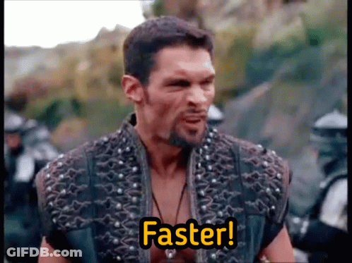 Man With Beard Says Faster GIF