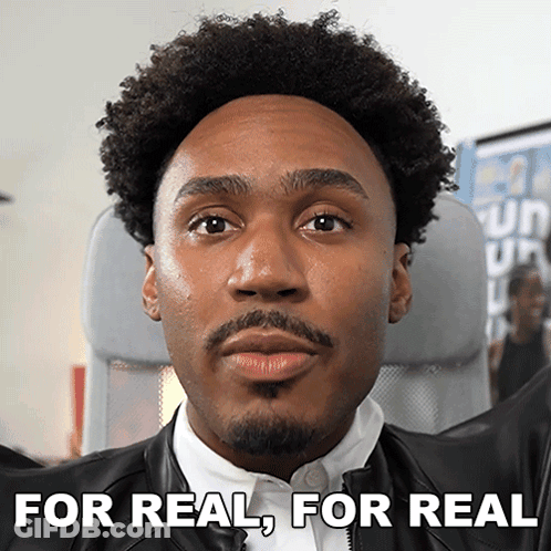 Man With Beard Says For Real GIF