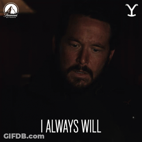 Man With Beard Says I Always Will Paramount Network Ad GIF