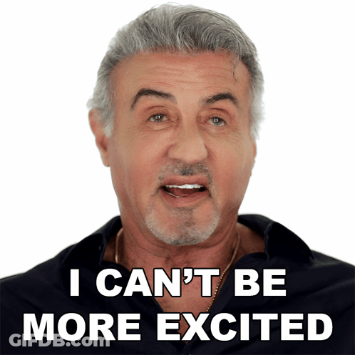 Man With Beard Says I Can't Be More Excited GIF