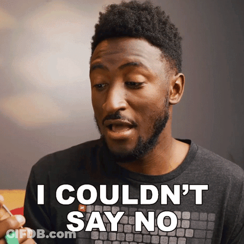 Man With Beard Says I Couldn't Say No In Front Of Keyboard GIF