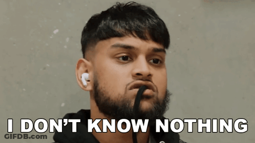 Man With Beard Says I Don't Know Nothing GIF