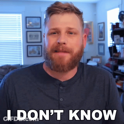 Man With Beard Says I Don't Know GIF