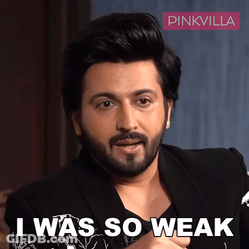 Man With Beard Says I Was So Weak Pinkvilla Logo GIF