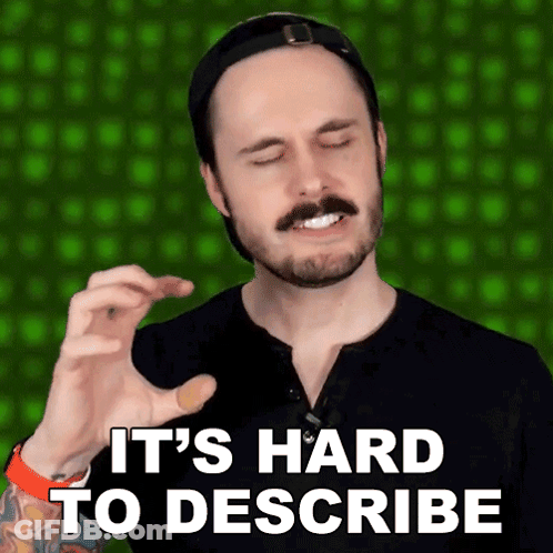 Man With Beard Says It's Hard To Describe GIF