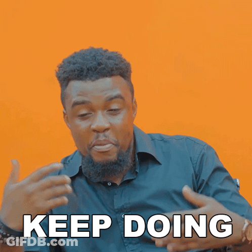 Man With Beard Says Keep Doing Hands Outstretched GIF