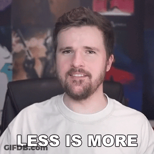 Man With Beard Says Less Is More GIF