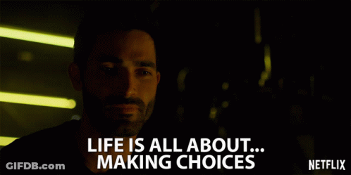 Man With Beard Says Life Is All About Making Choices On Netflix GIF