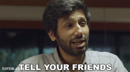 Man With Beard Says Tell Your Friends GIF