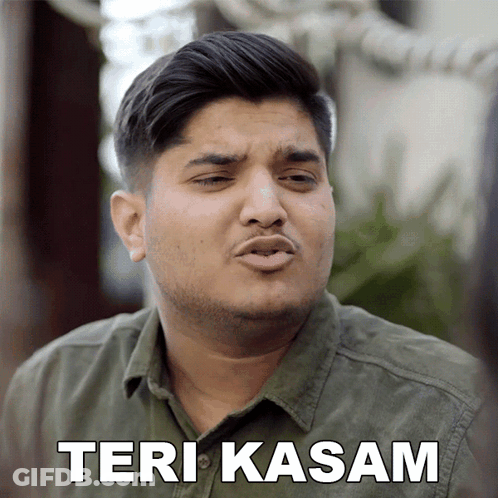 Man With Beard Says Teri Kasam GIF