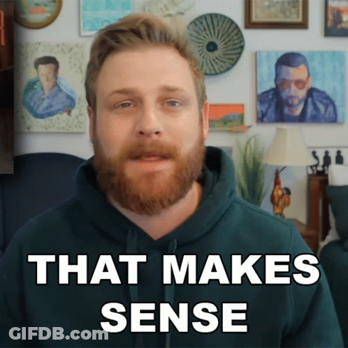 Man With Beard Says That Makes Sense GIF