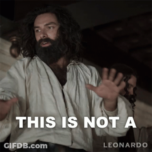 Man With Beard Says This Is Not A Leonardo GIF