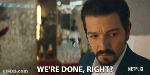 Man With Beard Says We're Done Right Netflix GIF