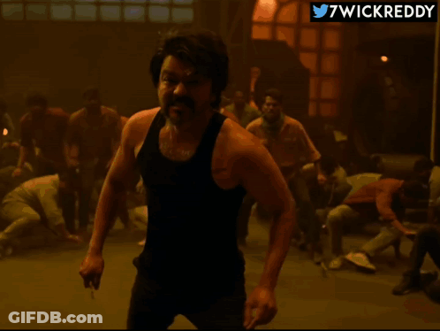 Man With Beard Screaming At 7Wickreddy Sign GIF