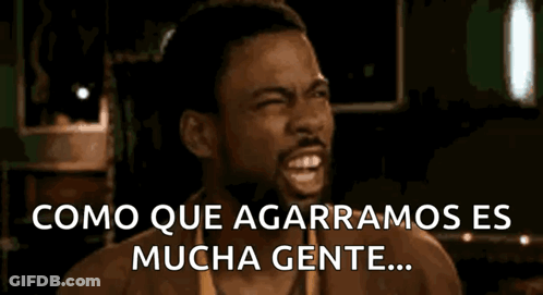 Man With Beard Screaming Como Que Agarramos Es Mucha Gente GIF