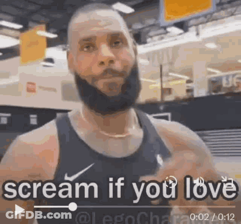 Man With Beard Screaming Love GIF
