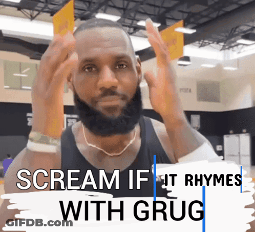 Man With Beard Screaming Scream If It Rhymes With Grug GIF