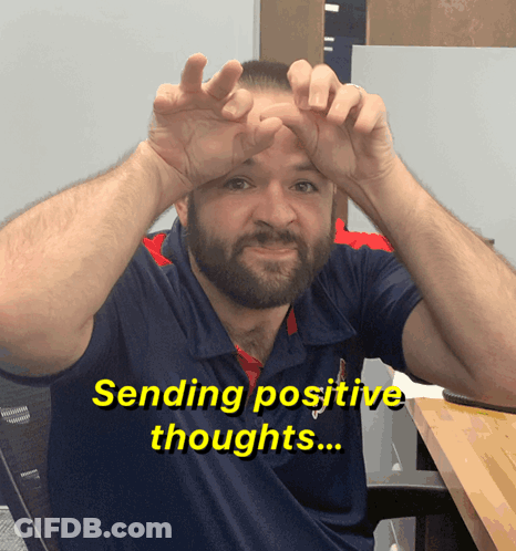 Man With Beard Sending Positive Thoughts GIF