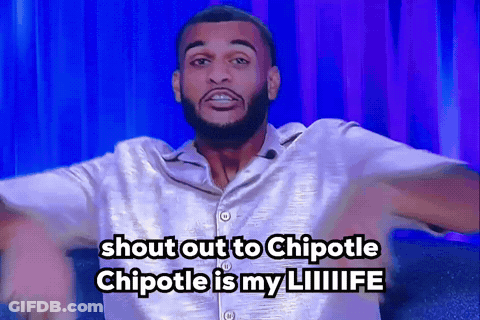 Man With Beard Shouting Chipotle Is My Life GIF