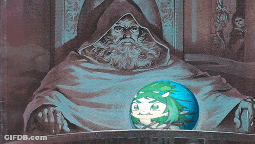 Man With Beard Sitting Before Globe GIF