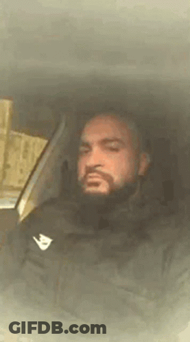 Man With Beard Sitting In Car GIF