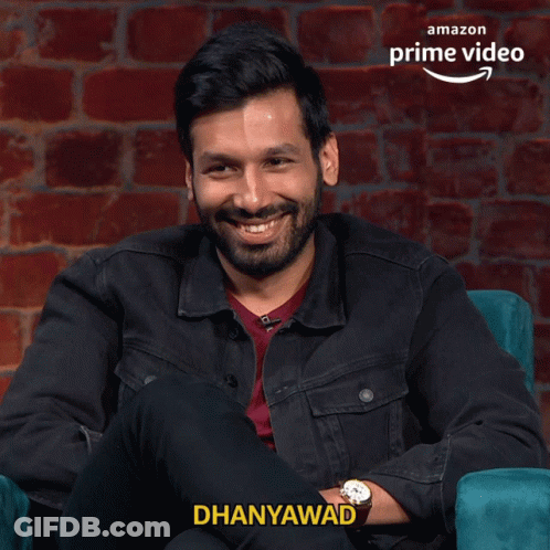 Man With Beard Sitting In Chair Dhanyawad GIF