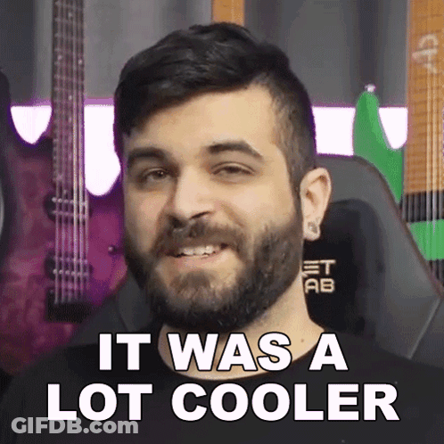 Man With Beard Smiles Says It Was A Lot Cooler GIF
