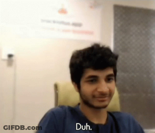 Man With Beard Smiling Duh GIF