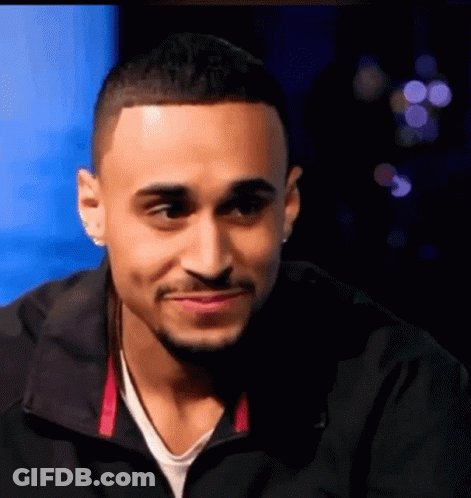 Man With Beard Smiling In Black Jacket GIF