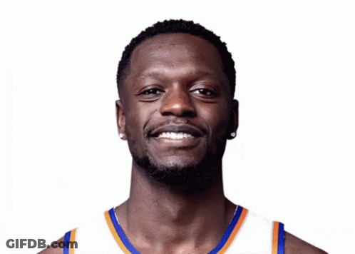 Man With Beard Smiling In Blue And Orange Jersey GIF