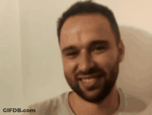 Man With Beard Smiling Mouth Open GIF