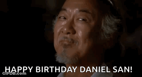 Man With Beard Smiling Saying Happy Birthday Daniel San GIF