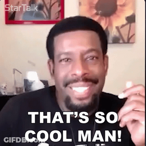 Man With Beard Smiling Says That's So Cool Man GIF