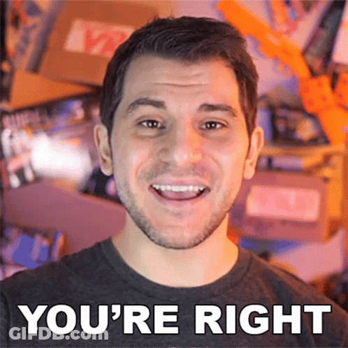 Man With Beard Smiling You're Right GIF