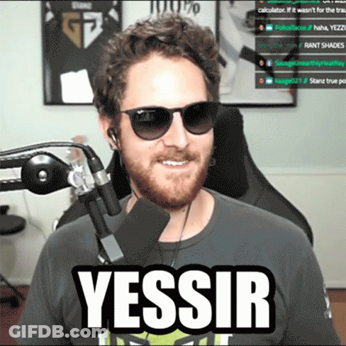 Man With Beard Sunglasses Headphones Yessir GIF