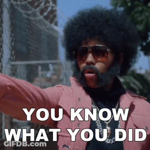 Man With Beard Sunglasses Pink Jacket Saying You Know What You Did GIF