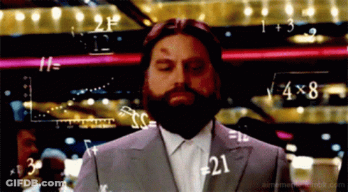 Man With Beard Surrounded By Equations GIF