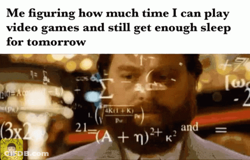 Man With Beard Surrounded By Equations GIF