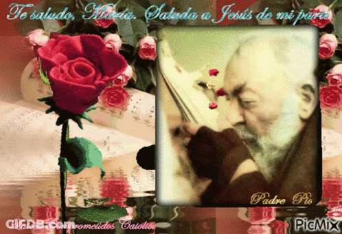 Man With Beard Surrounded By Roses Te Saludo GIF