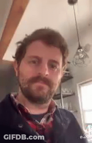 Man With Beard Taking Selfie GIF