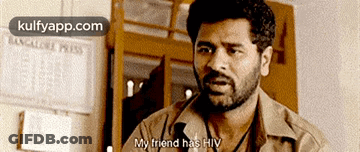Man With Beard Talking About Friend With HIV GIF