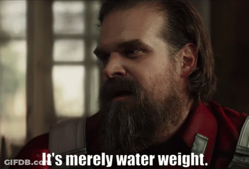 Man With Beard Talking About Water Weight GIF