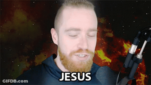 Man With Beard Talking Into Microphone Jesus GIF