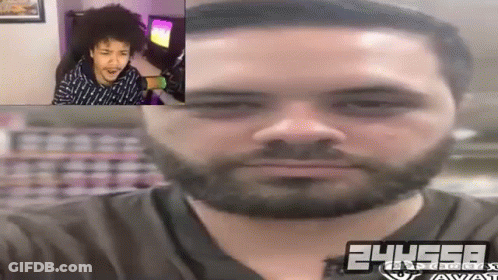 Man With Beard Talking On Video Call GIF