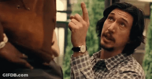 Man With Beard Talking To Another Man Pointing Up GIF