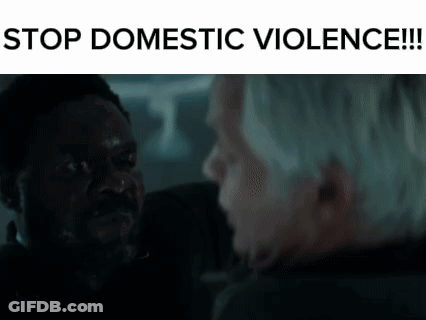 Man With Beard Talking To Another Man Stop Domestic Violence GIF