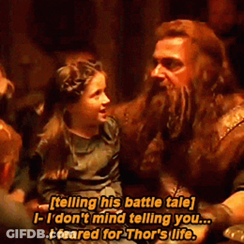 Man With Beard Talking To Little Girl GIF