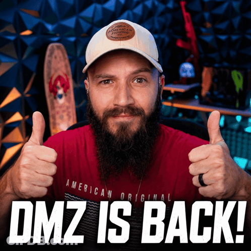 Man With Beard Thumbs Up DMZ Is Back GIF