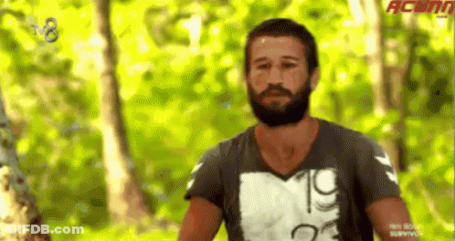 Man With Beard Wearing 19 Shirt GIF