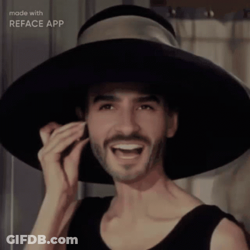 Man With Beard Wearing Black Hat Smiling GIF